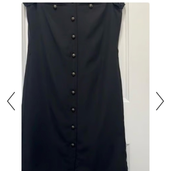 Gianni Bini | Women’s Black Button Down Short Sleeves Shift Dress - Picture 4 of 8